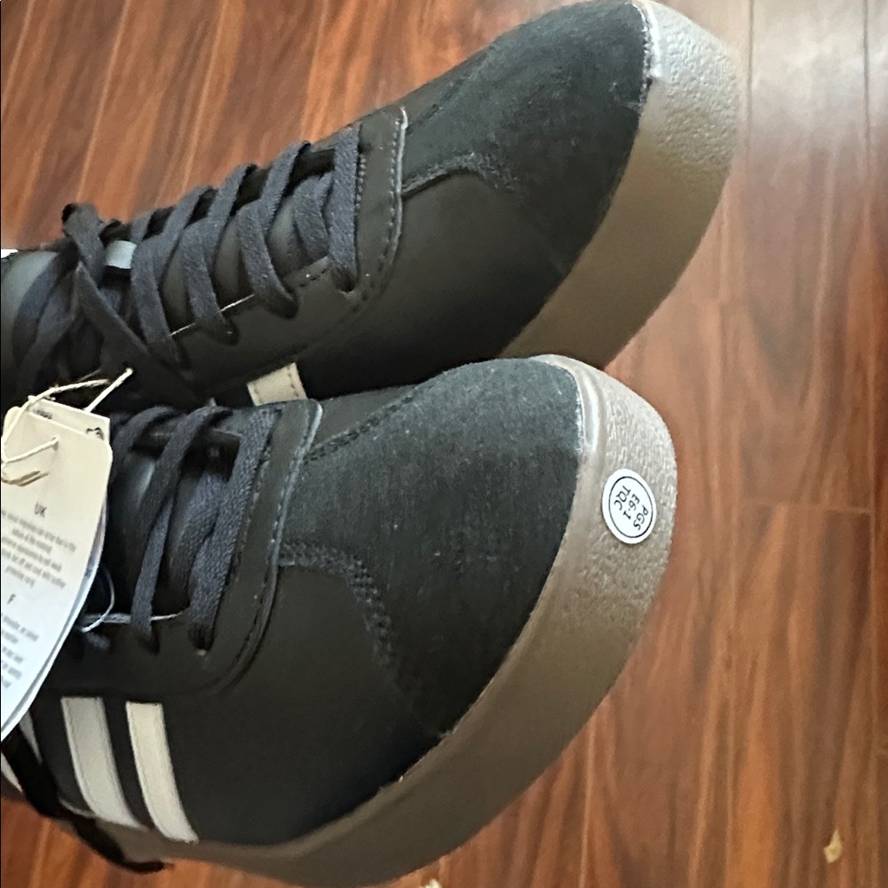 Adidas VL Court Black Sneakers with White Stripes - Picture 7 of 7